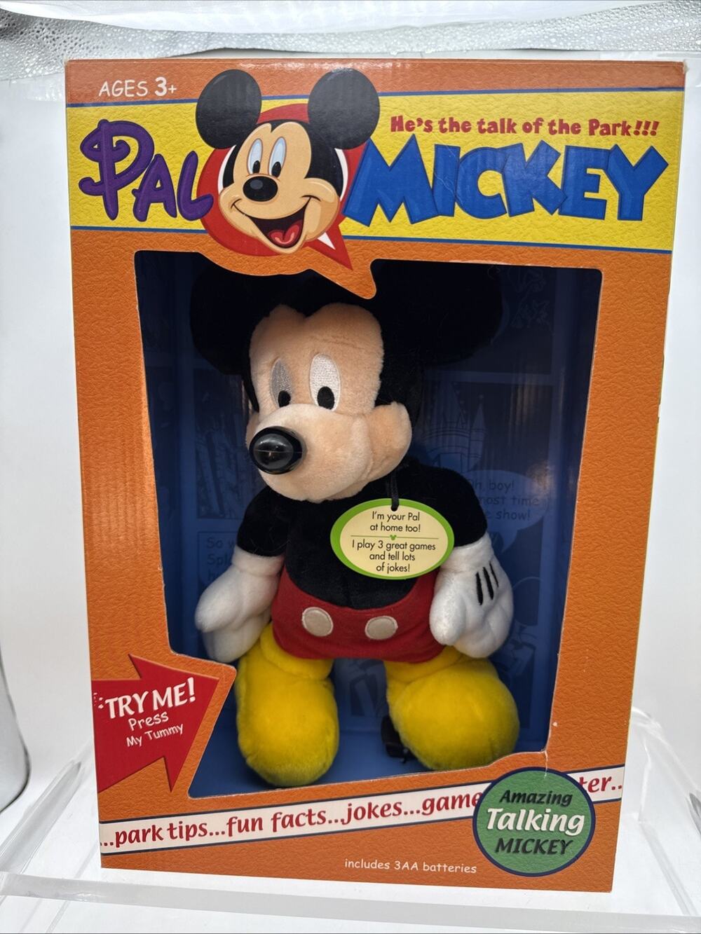 NEW DISNEY WORLD Plush PAL MICKEY MOUSE TALKING Interactive 11" DOLL